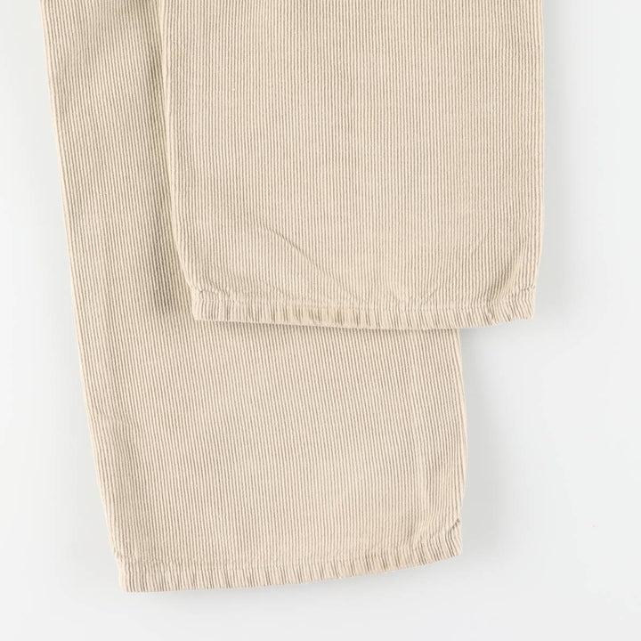 Levi's 505 Regular Fit Straight Leg Corduroy Pants, Men's, Size 35 cotton Beige type Vintage Second Hand