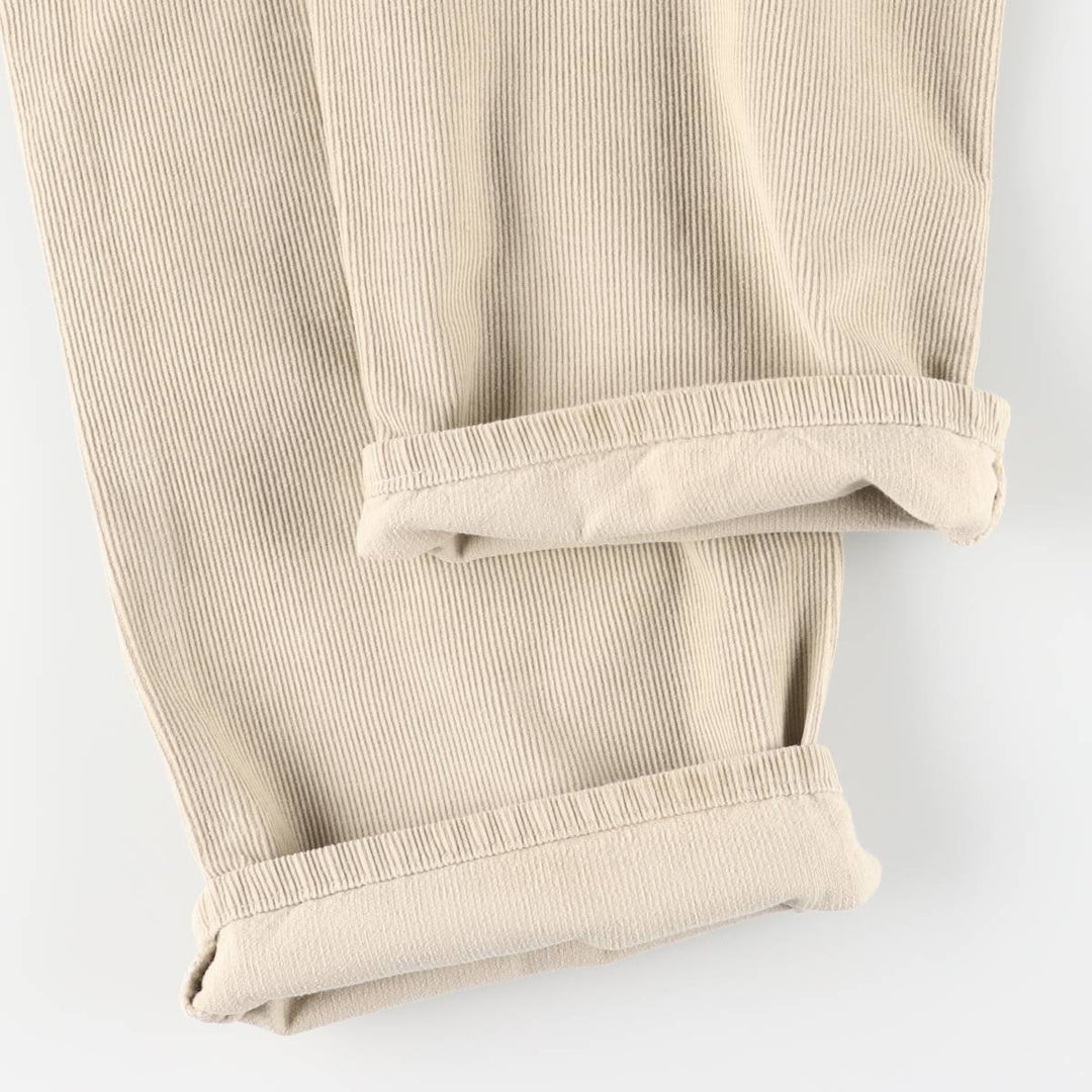 Levi's 505 Regular Fit Straight Leg Corduroy Pants, Men's, Size 35 cotton Beige type Vintage Second Hand