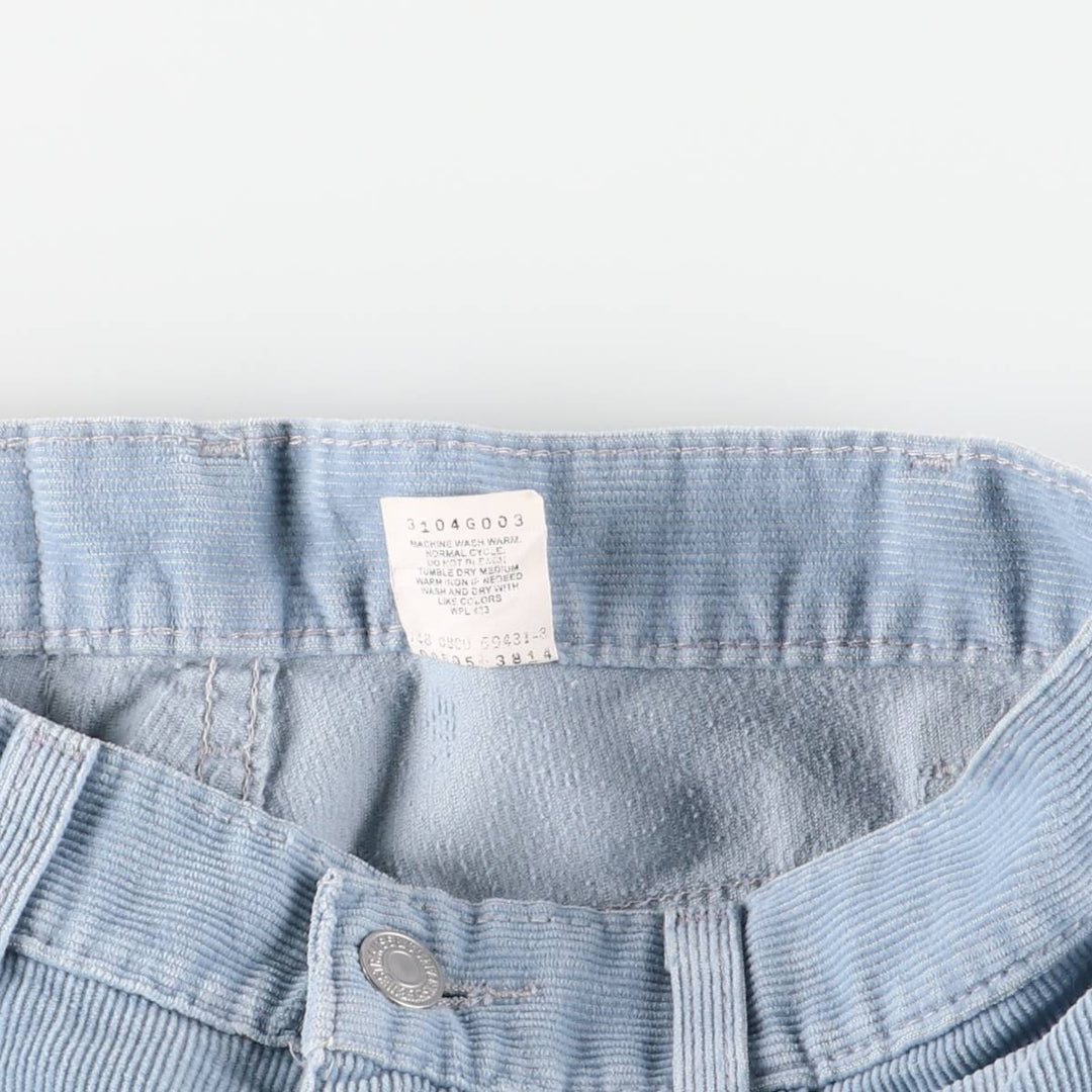Levi's 505 Regular Fit Straight Leg Corduroy Pants, Men's, Size W30 cotton Blue type light blue Vintage Second Hand