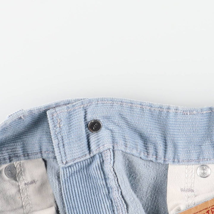 Levi's 505 Regular Fit Straight Leg Corduroy Pants, Men's, Size W30 cotton Blue type light blue Vintage Second Hand