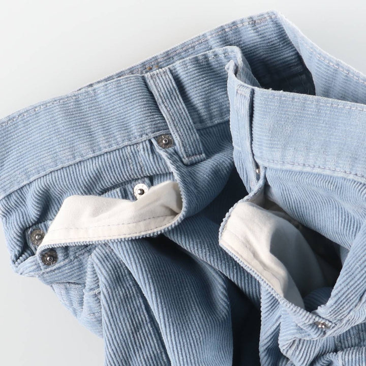 Levi's 505 Regular Fit Straight Leg Corduroy Pants, Men's, Size W30 cotton Blue type light blue Vintage Second Hand