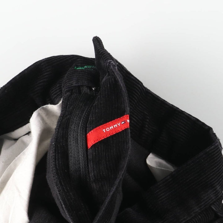 Vintage 90'S Tommy Hilfiger Two-pleat Corduroy Pants, Men's Size W32 cotton black type Vintage Second Hand