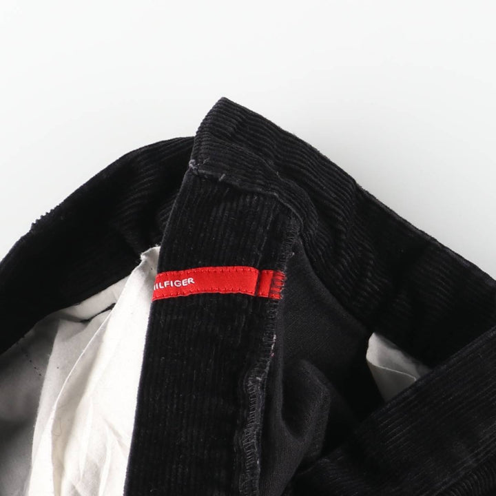Vintage 90'S Tommy Hilfiger Two-pleat Corduroy Pants, Men's Size W32 cotton black type Vintage Second Hand