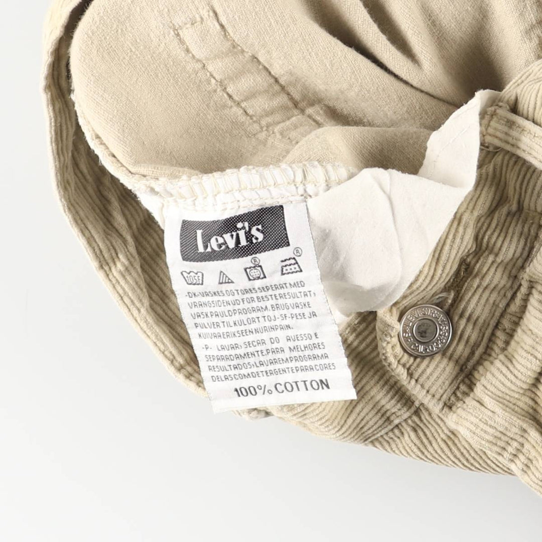 Levi's 501-0193 Corduroy Pants, Made in USA, Men's, Size W34 cotton yellow type Vintage Second Hand