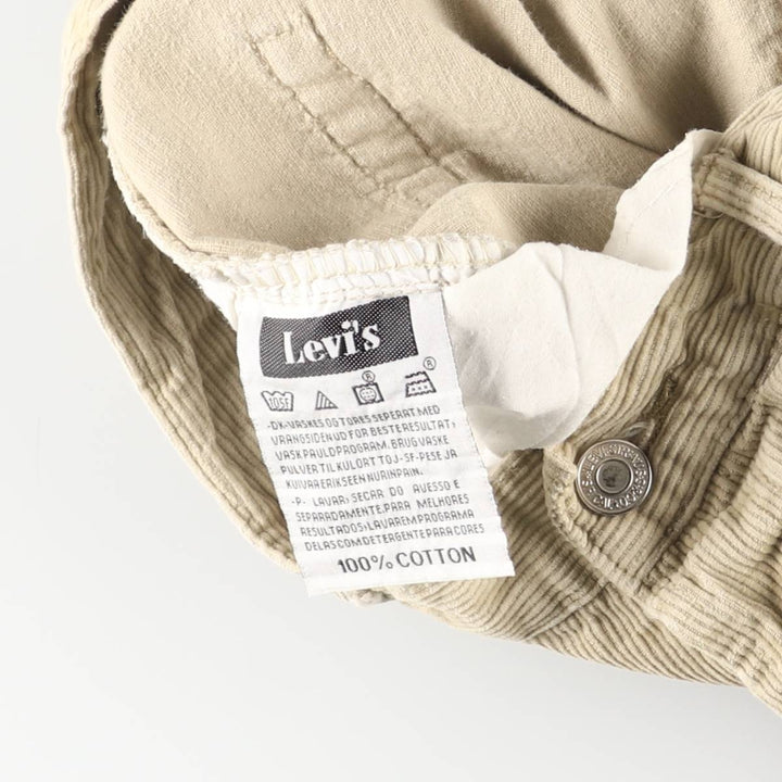 Levi's 501-0193 Corduroy Pants, Made in USA, Men's, Size W34 cotton yellow type Vintage Second Hand