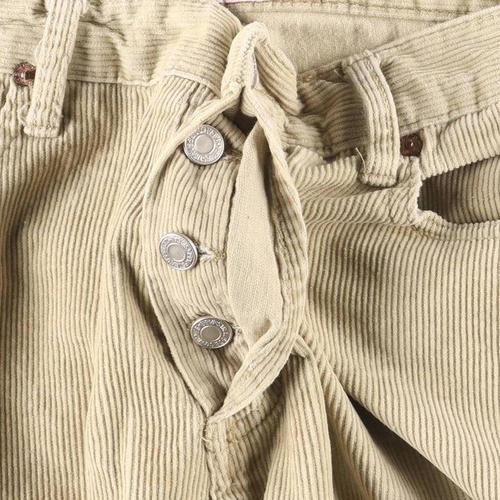 Levi's 501-0193 Corduroy Pants, Made in USA, Men's, Size W34 cotton yellow type Vintage Second Hand