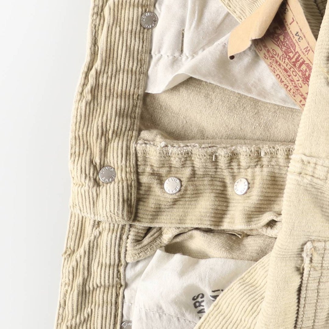 Levi's 501-0193 Corduroy Pants, Made in USA, Men's, Size W34 cotton yellow type Vintage Second Hand