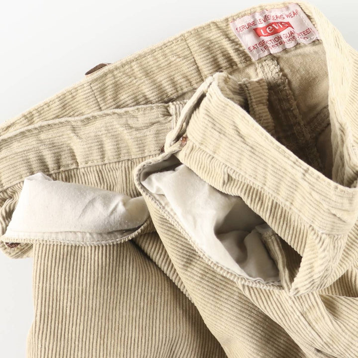 Levi's 501-0193 Corduroy Pants, Made in USA, Men's, Size W34 cotton yellow type Vintage Second Hand