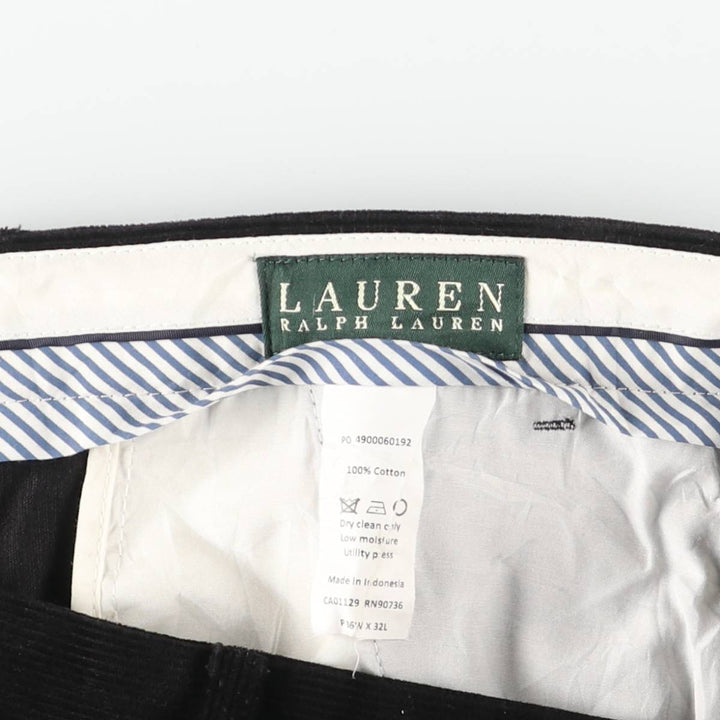 Ralph Lauren Lauren corduroy pants, men's size W37 cotton dark chocolate Vintage Second Hand