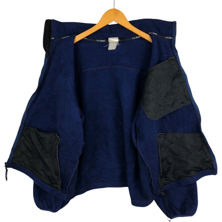 90'S LL Bean Fleece Jacket, Men's XXL, Vintage unclear blue type Vintage Second Hand