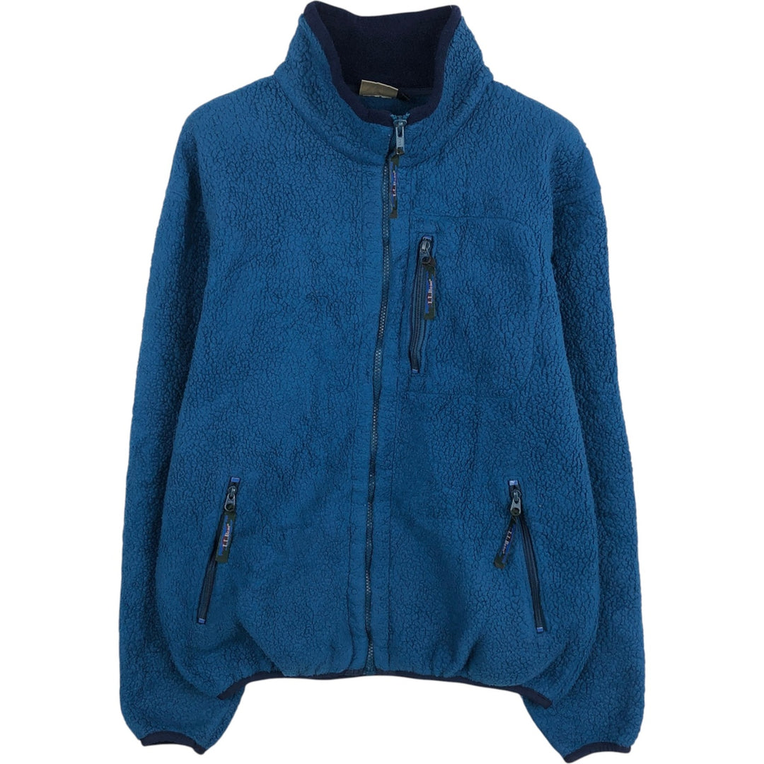 90'S LLBean Vintage Fleece Jacket, Men's XL unclear blue type Vintage Second Hand