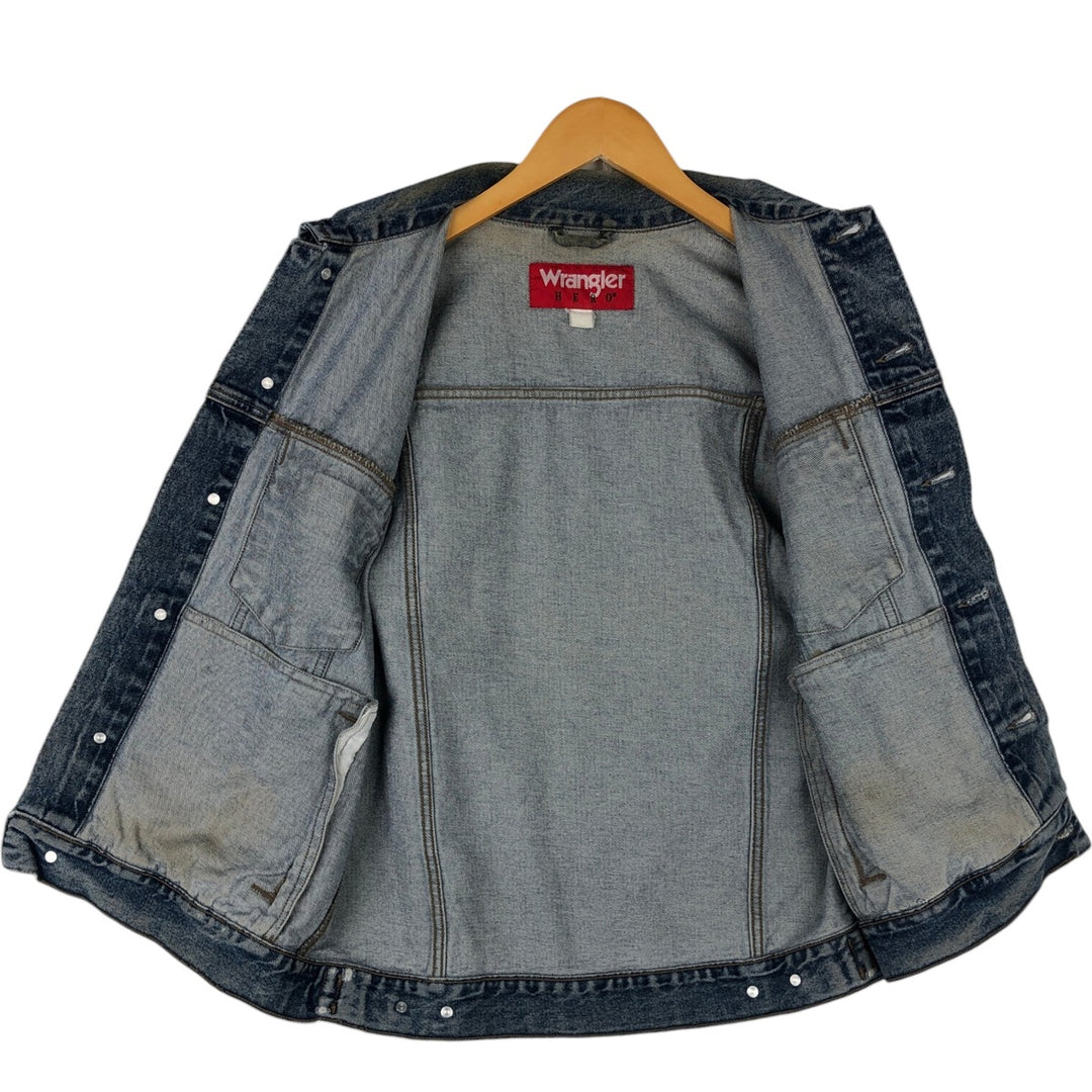 Wrangler HERO Denim Vest, Men's Size M (approx.) unclear blue type Vintage Second Hand