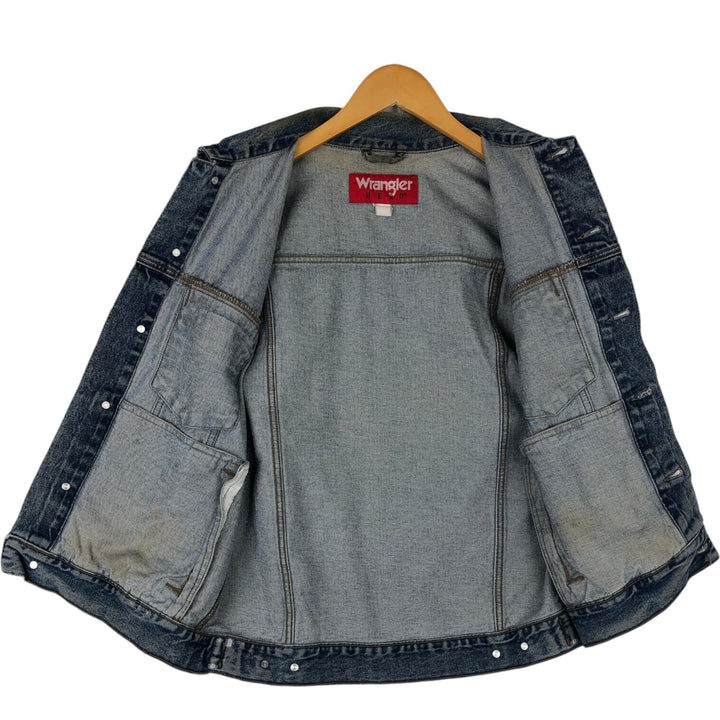 Wrangler HERO Denim Vest, Men's Size M (approx.) unclear blue type Vintage Second Hand