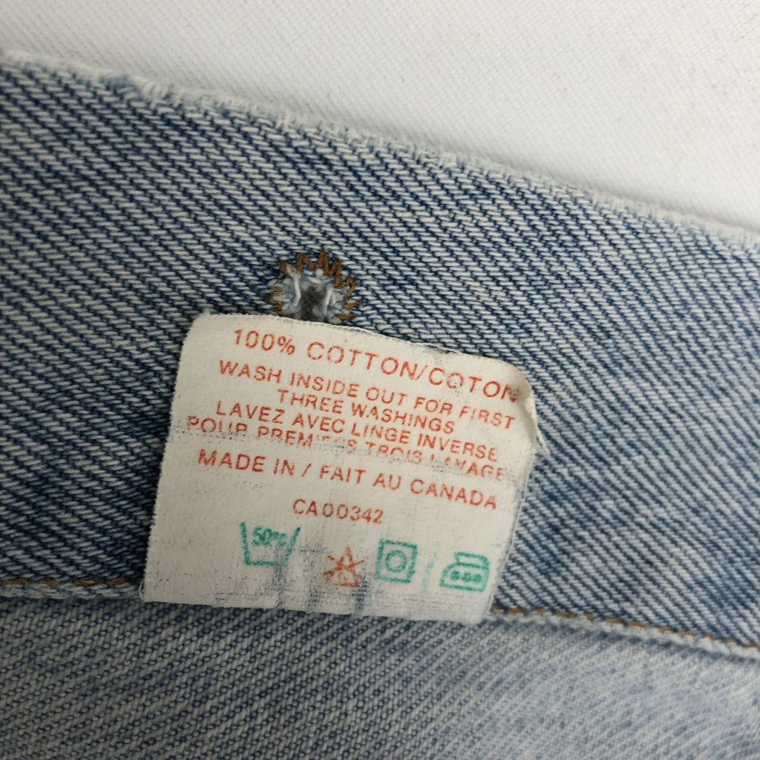 Levi's 75530-0107 Denim Vest, Made in Canada, Men's Size M (approx.) cotton blue type Vintage Second Hand