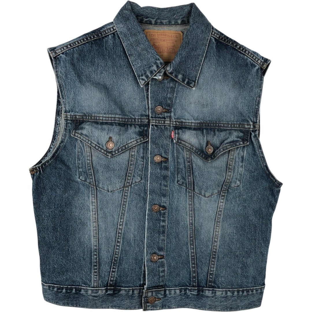 Levi's 75530-0308 Denim Vest, Made in Canada, Men's Size L (approx.), Vintage. cotton blue type Vintage Second Hand