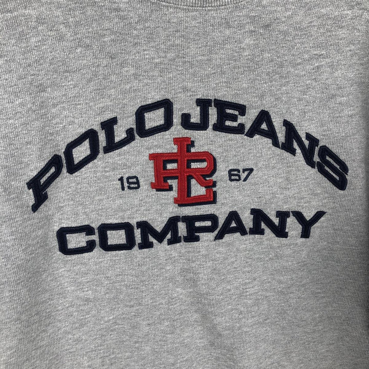 Ralph Lauren POLO JEANS COMPANY Logo sweatshirt, men's XL size cotton gray type Vintage Second Hand