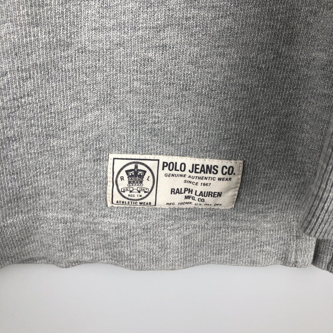 Ralph Lauren POLO JEANS COMPANY Logo sweatshirt, men's XL size cotton gray type Vintage Second Hand