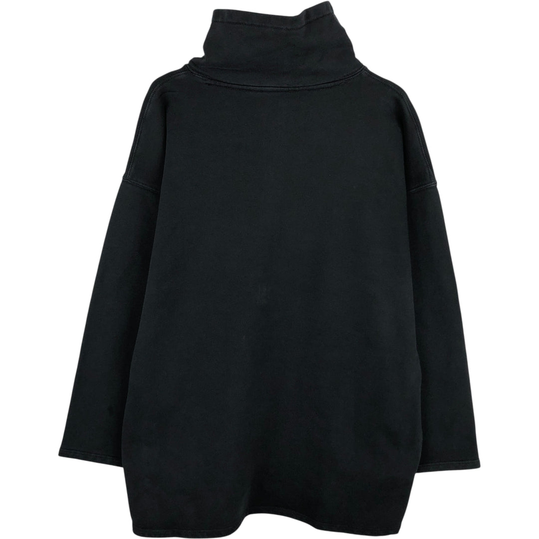 J.Crew Half-Zip Sweatshirt, Men's Size Medium cotton black type Vintage Second Hand