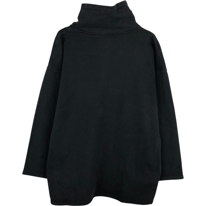J.Crew Half-Zip Sweatshirt, Men's Size Medium cotton black type Vintage Second Hand