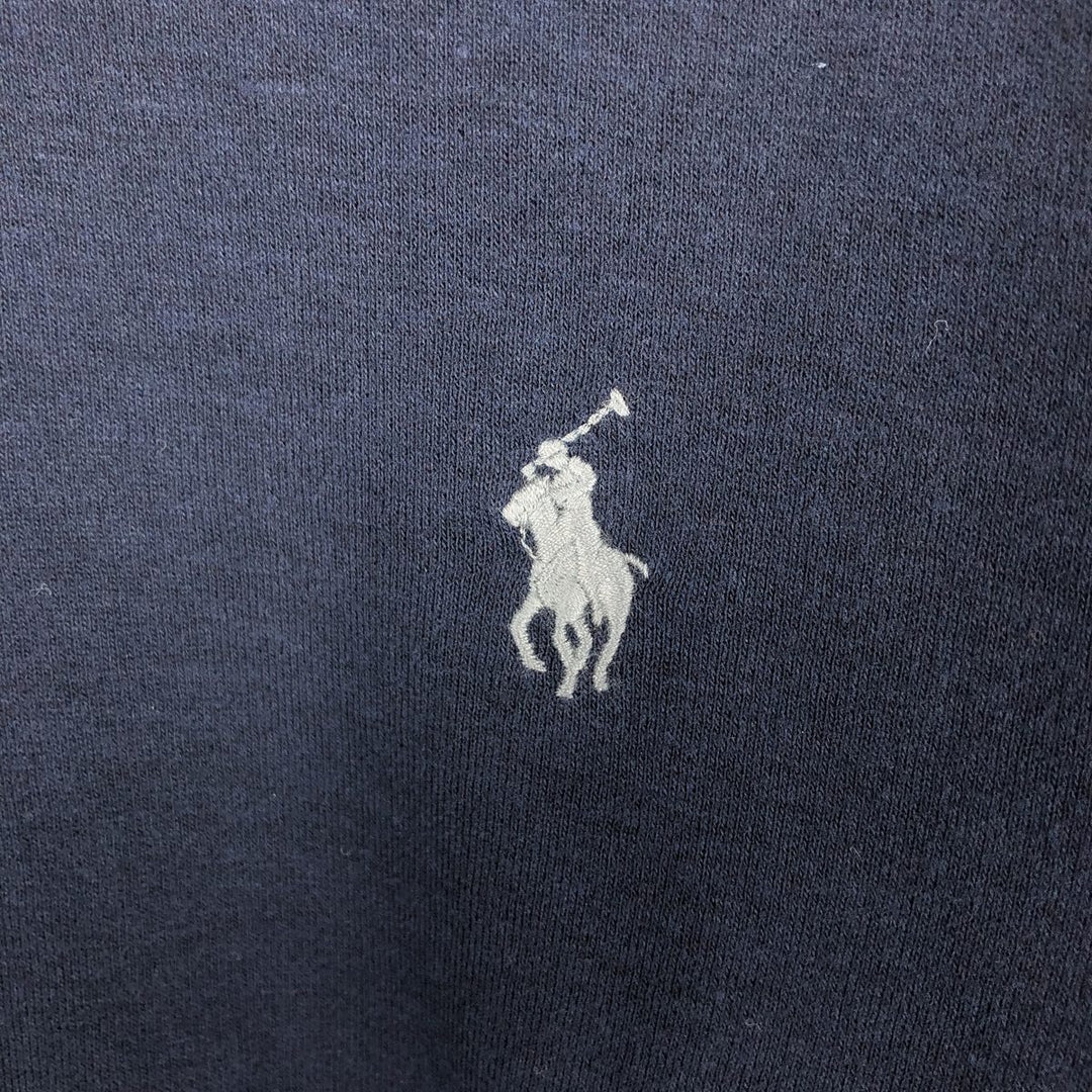Ralph Lauren POLO RALPH LAUREN Half-zip sweatshirt, sweatshirt, men's size L cotton navy blue type Vintage Second Hand
