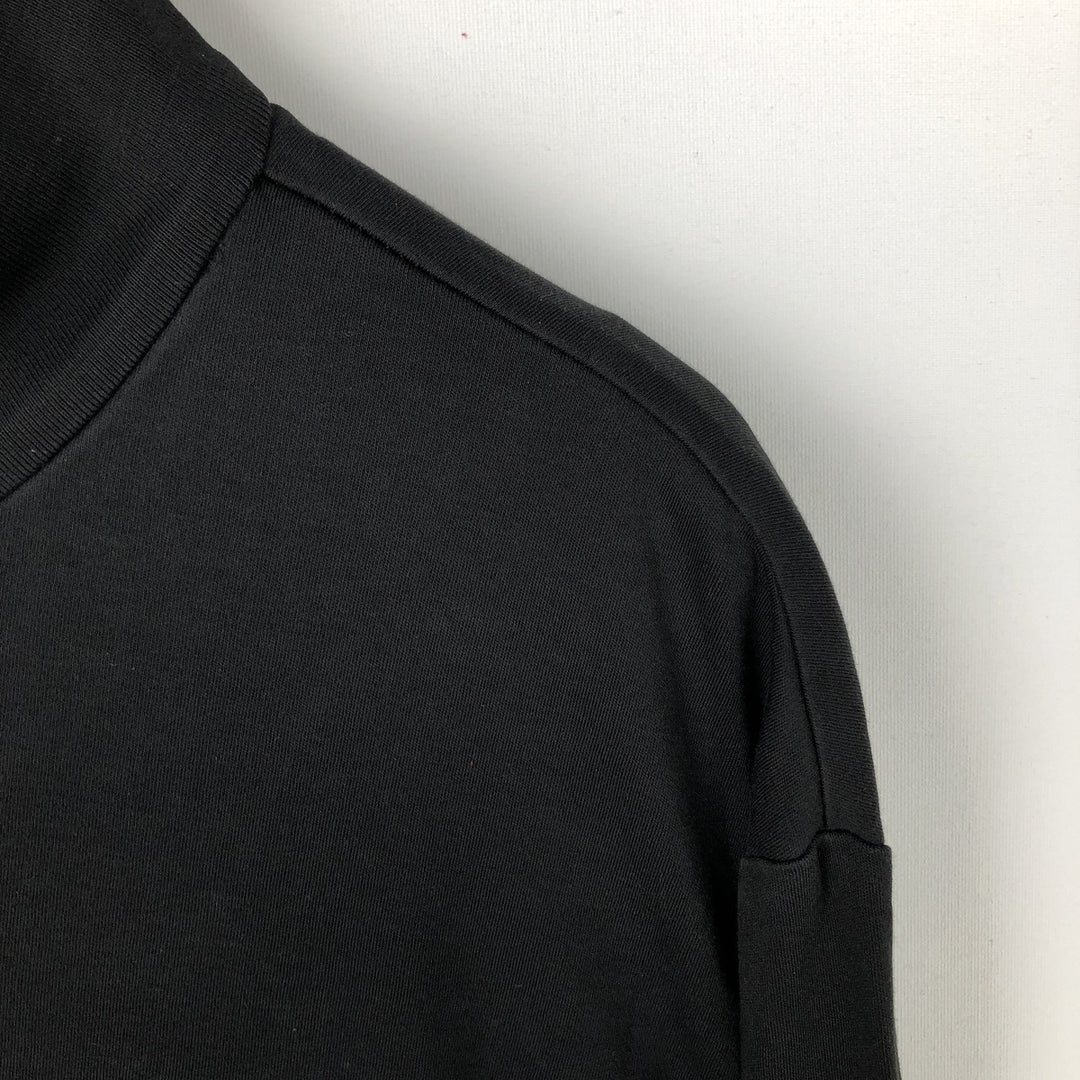 Ralph Lauren POLO RALPH LAUREN Half-Zip Long T-Shirt, Men's XL cotton black type Vintage Second Hand