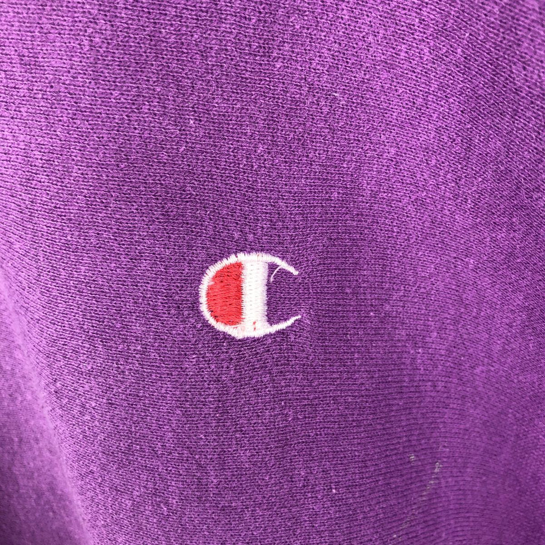 Vintage 90'S Champion Reverse Weave One-Point Logo Sweatshirt, Made in USA, Men's Size XL cotton purple type Vintage Second Hand