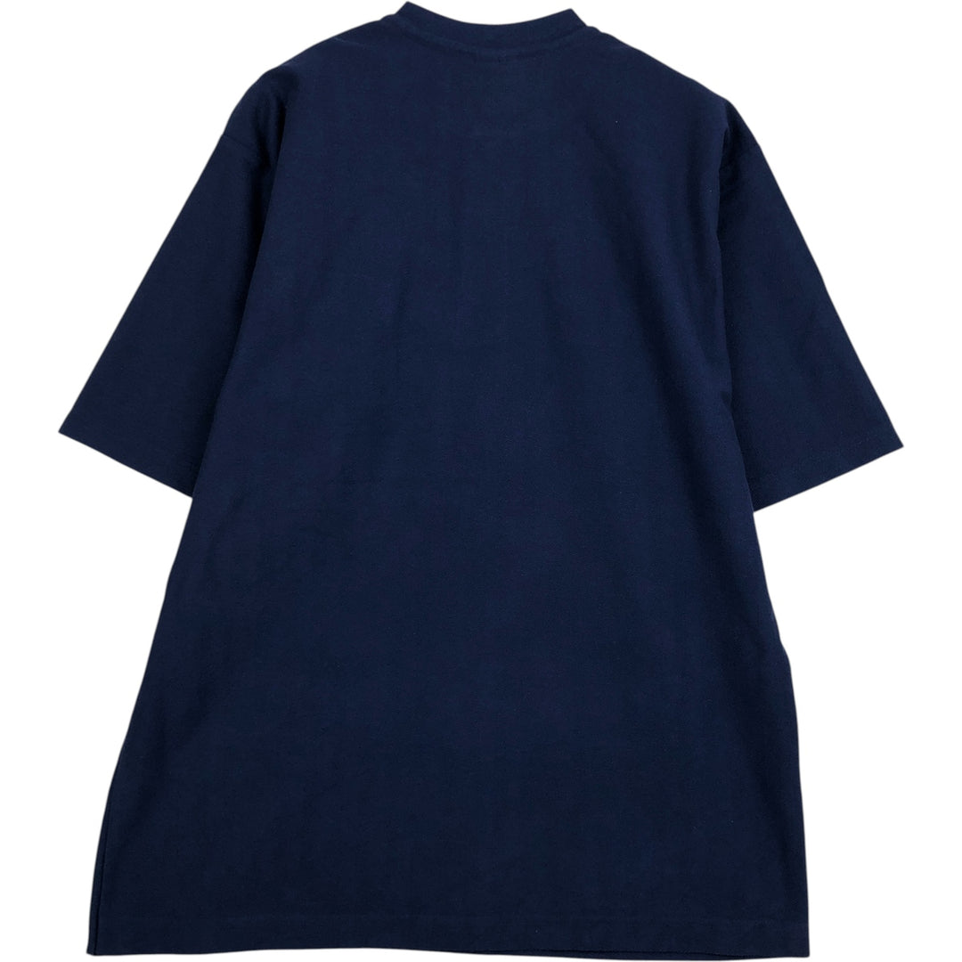 King Louie Herringbone Henley Sweatshirt, Made in USA, Men's XL cotton navy blue type Vintage Second Hand