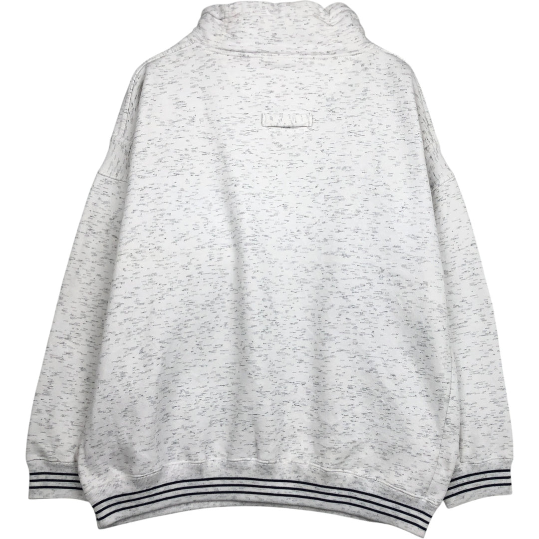 GENUS College Half-Zip Sweatshirt, Made in USA, Men's Size L polyester white type Vintage Second Hand