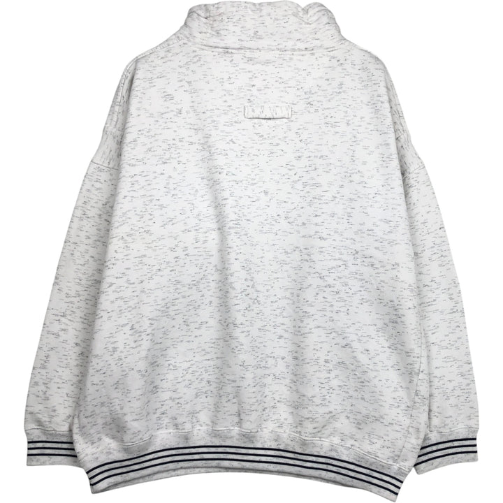 GENUS College Half-Zip Sweatshirt, Made in USA, Men's Size L polyester white type Vintage Second Hand