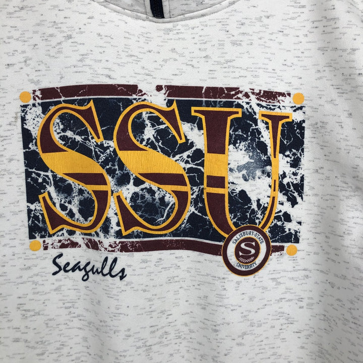 GENUS College Half-Zip Sweatshirt, Made in USA, Men's Size L polyester white type Vintage Second Hand