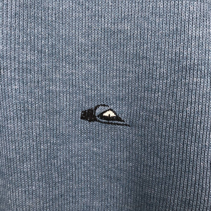 QUIKSILVER Long Sleeve Polo Shirt, Men's Size L unclear Blue type light blue Vintage Second Hand