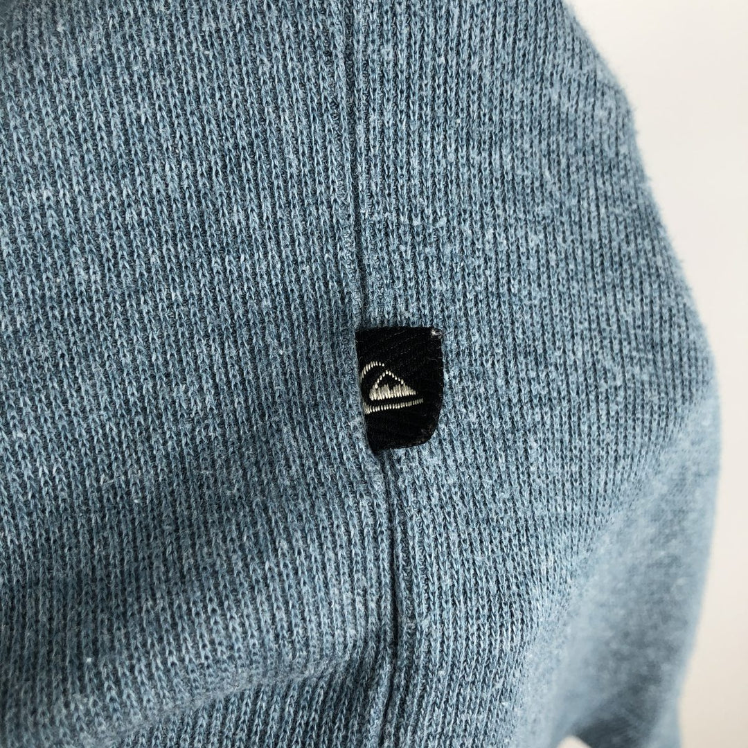 QUIKSILVER Long Sleeve Polo Shirt, Men's Size L unclear Blue type light blue Vintage Second Hand