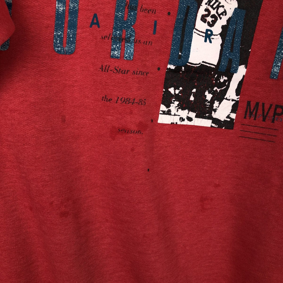 Vintage 90'S Nike silver tag print sweatshirt, made in Australia, size L, men's polyester red type Vintage Second Hand