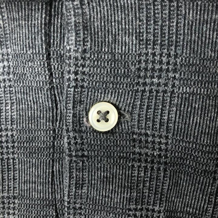 Ralph Lauren POLO by Ralph Lauren long-sleeved checked polo shirt, men's size M Pima Cotton gray type Vintage Second Hand