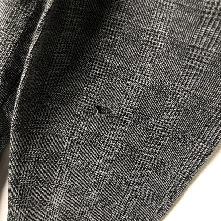 Ralph Lauren POLO by Ralph Lauren long-sleeved checked polo shirt, men's size M Pima Cotton gray type Vintage Second Hand