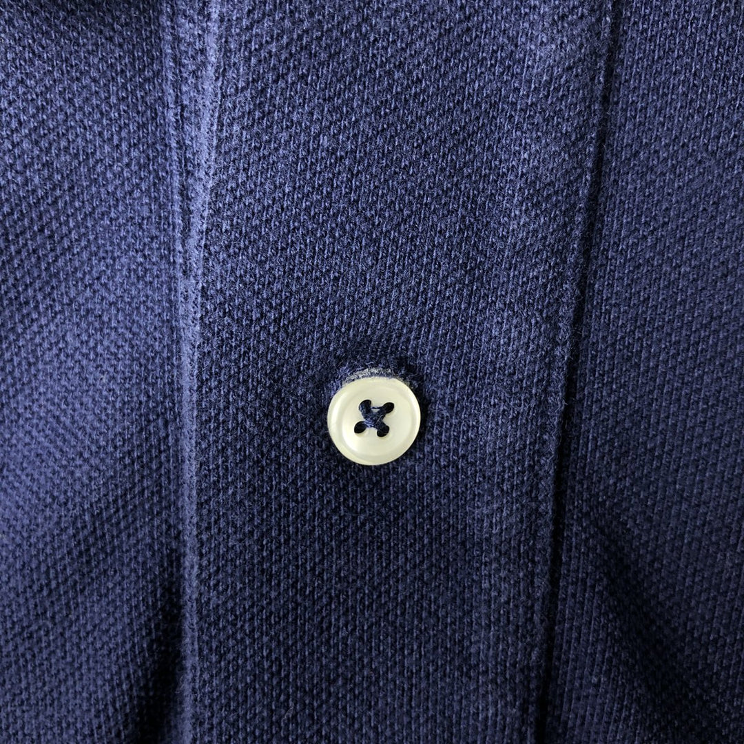 Ralph Lauren POLO by Ralph Lauren long sleeve polo shirt, men's size L unclear navy blue type Vintage Second Hand