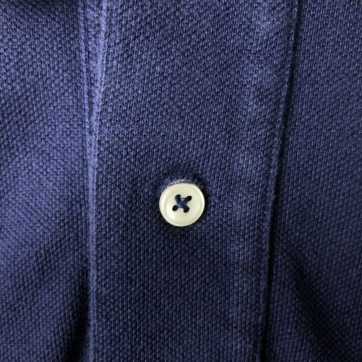 Ralph Lauren POLO by Ralph Lauren long sleeve polo shirt, men's size L unclear navy blue type Vintage Second Hand