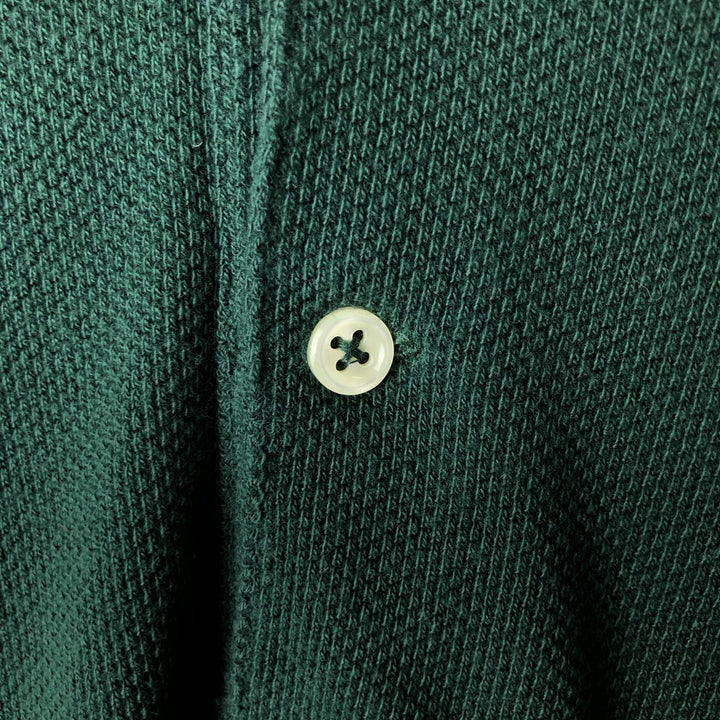 Ralph Lauren POLO by Ralph Lauren long sleeve polo shirt, men's size L cotton Green type dark green Vintage Second Hand
