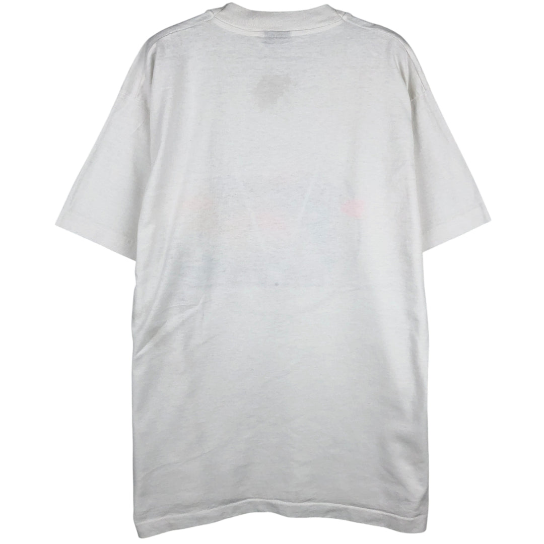 90'S Screen Stars Best College T-Shirt, Made in USA, Men's Size Large, Vintage cotton white type Vintage Second Hand