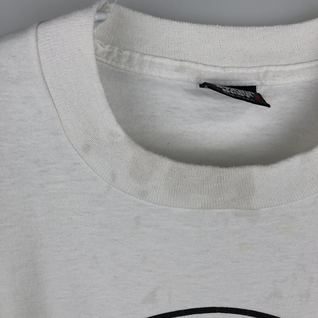 90'S Screen Stars Best College T-Shirt, Made in USA, Men's Size Large, Vintage cotton white type Vintage Second Hand