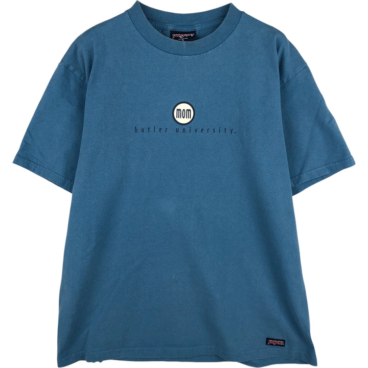 Jansport College T-Shirt, Made in USA, Men's Size L cotton blue type Vintage Second Hand