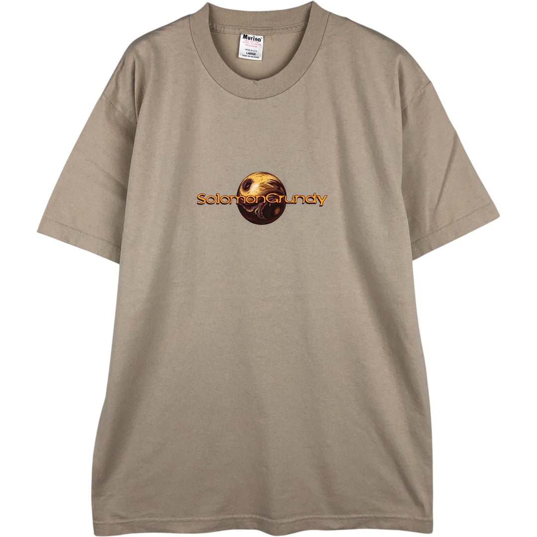 Vintage 90'S Murina print T-shirt, Made in USA, Men's Size L cotton Beige type Vintage Second Hand