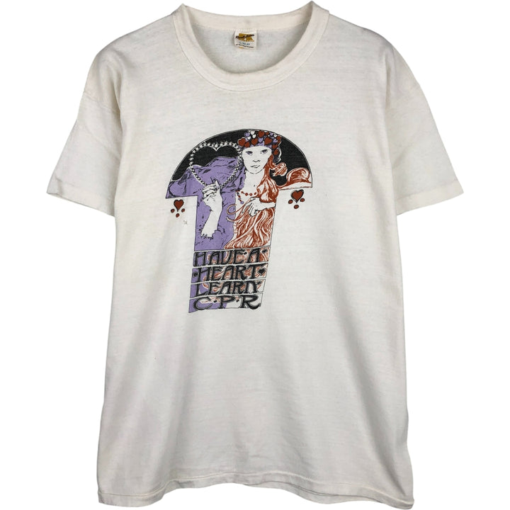 Vintage 1980'S Russell Art T-Shirt, Made in USA, Men's Size L cotton unbleached Vintage Second Hand