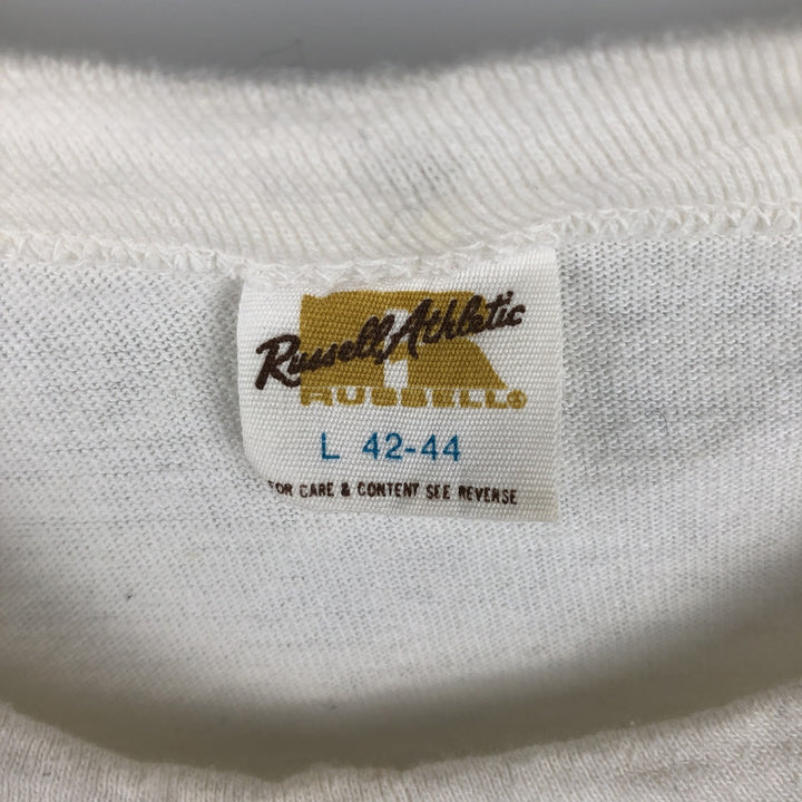 Vintage 1980'S Russell Art T-Shirt, Made in USA, Men's Size L cotton unbleached Vintage Second Hand