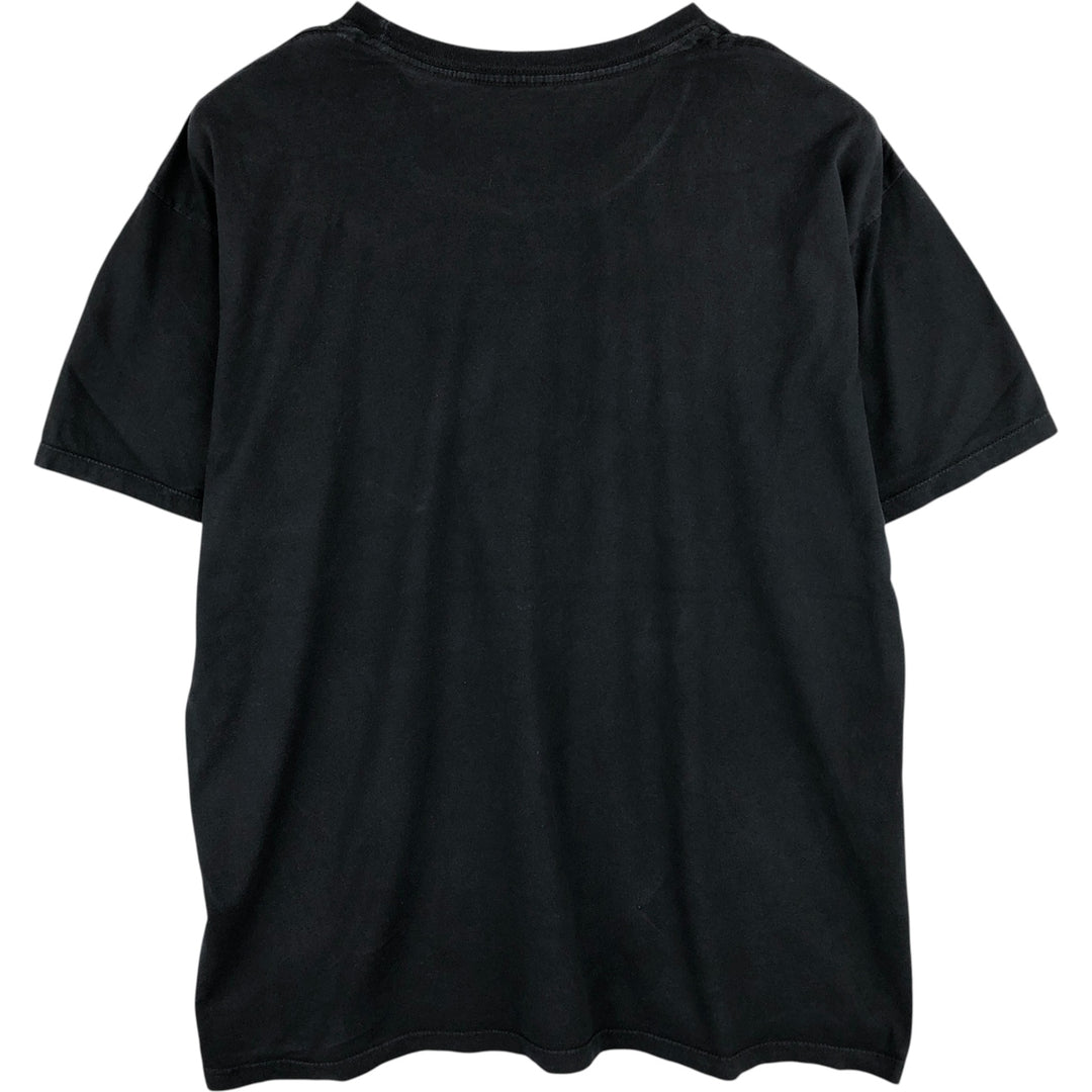 Printed T-shirt, men's size XL unclear black type Vintage Second Hand