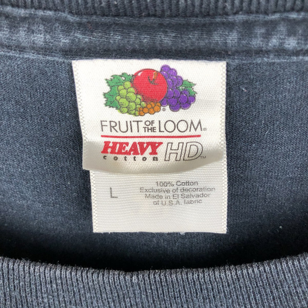 Fruit of the Loom Heavy Kerusso Parody Message Print T-Shirt, Men's Size L cotton black type Vintage Second Hand
