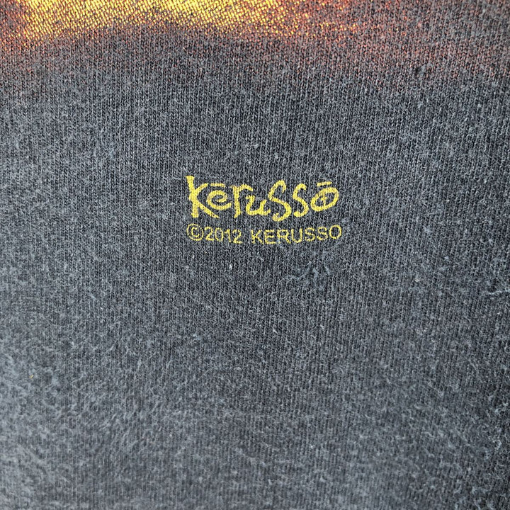 Fruit of the Loom Heavy Kerusso Parody Message Print T-Shirt, Men's Size L cotton black type Vintage Second Hand