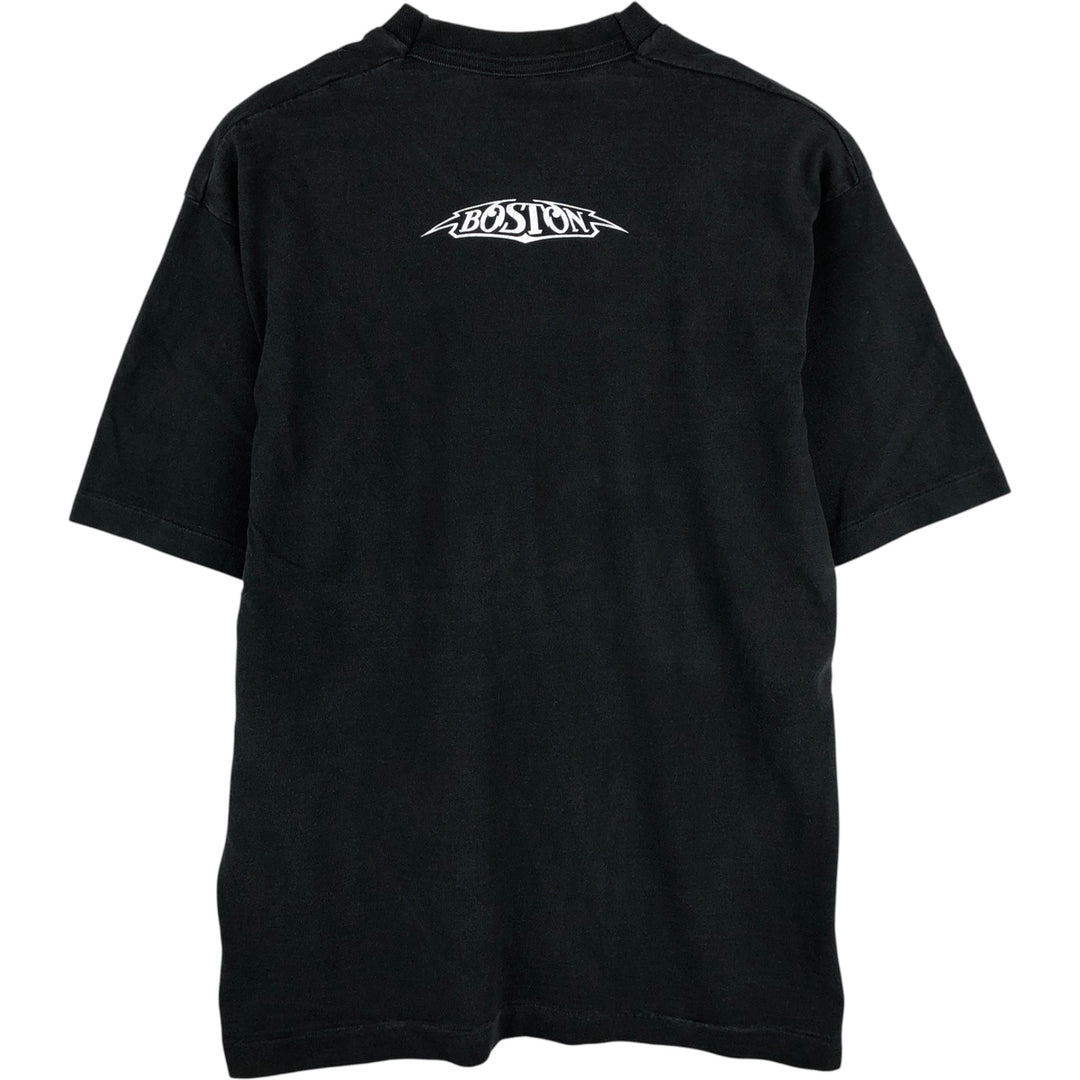 90'S Fruit of the Loom Wojtek Ciudmak Boston Art T-Shirt, Made in USA, Men's Size L (approx.), Vintage cotton black type Vintage Second Hand