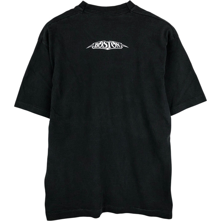90'S Fruit of the Loom Wojtek Ciudmak Boston Art T-Shirt, Made in USA, Men's Size L (approx.), Vintage cotton black type Vintage Second Hand