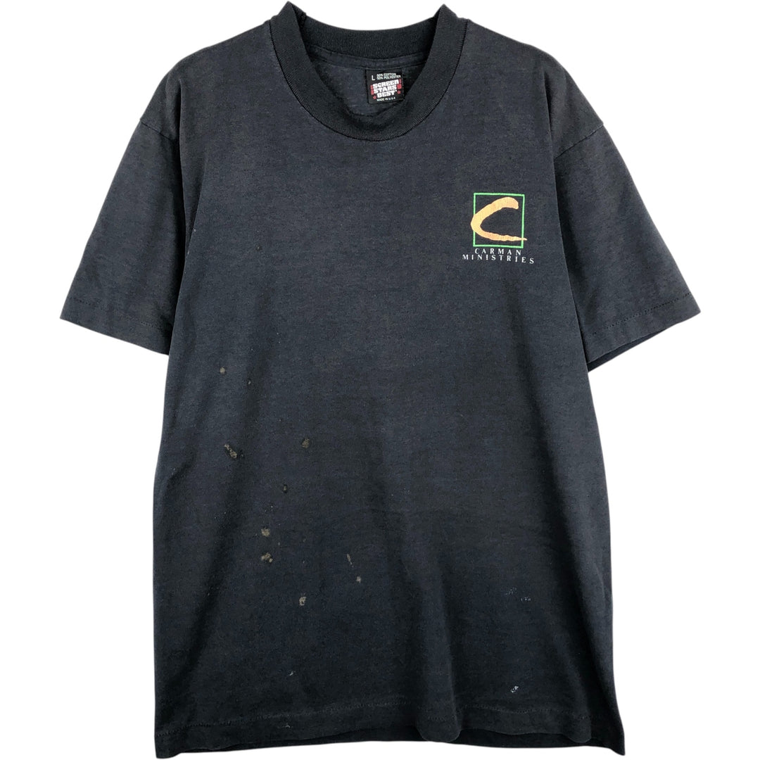 Vintage 1980'S Screen Stars Best Print T-Shirt, Made in USA, Men's Size Large cotton black type Vintage Second Hand